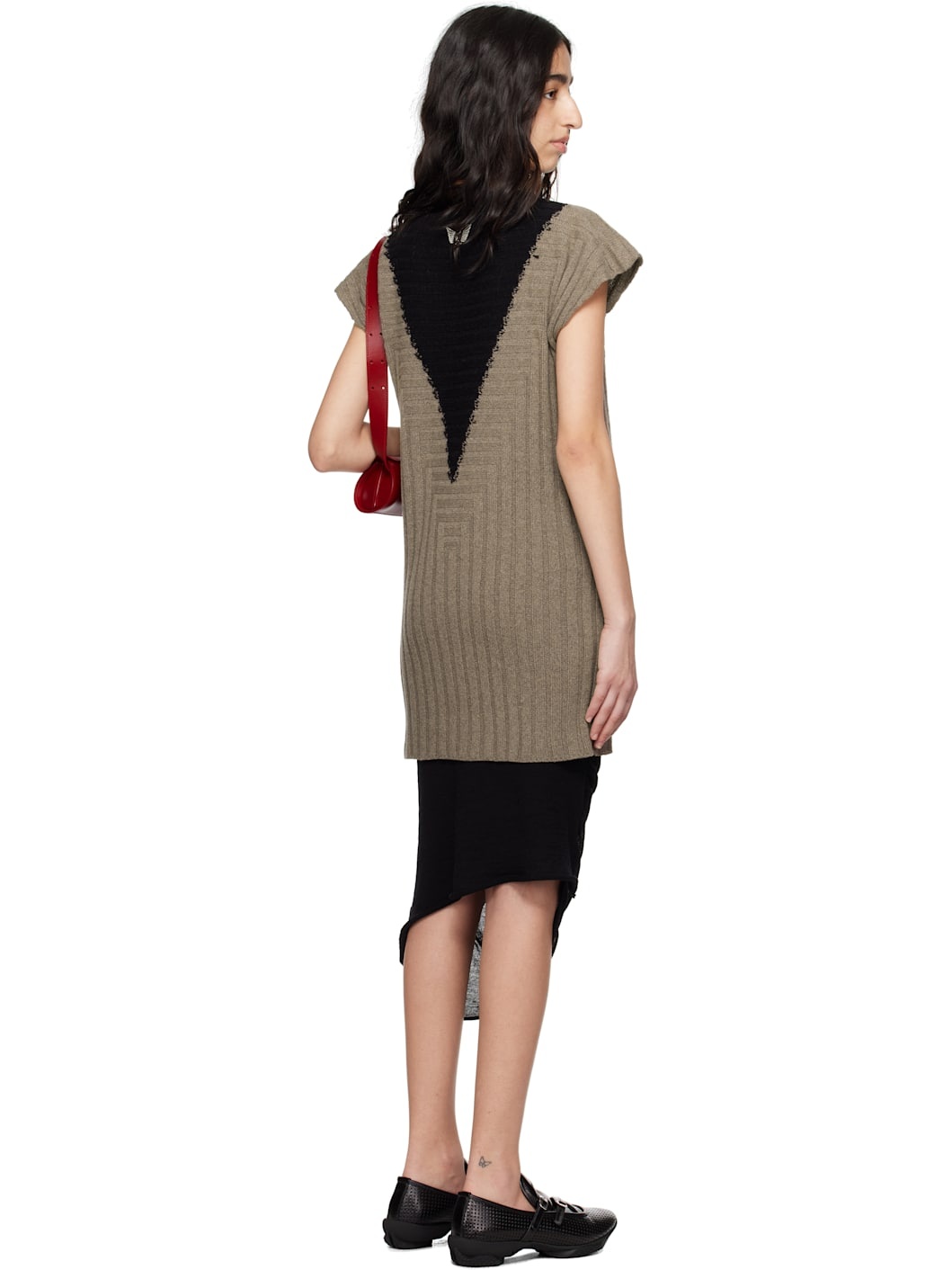 Brown & Black Dakota Vest Minidress - 3