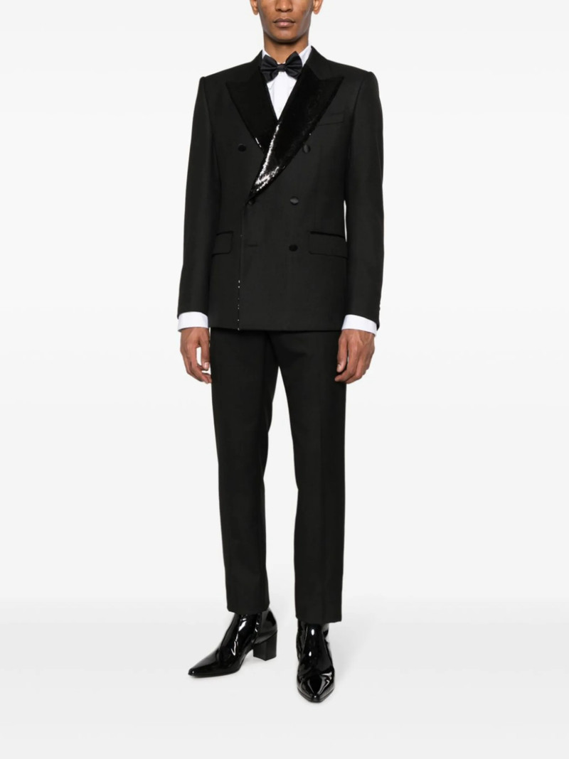 Dolce & Gabbana sequin-lapel double-breasted blazer outlook