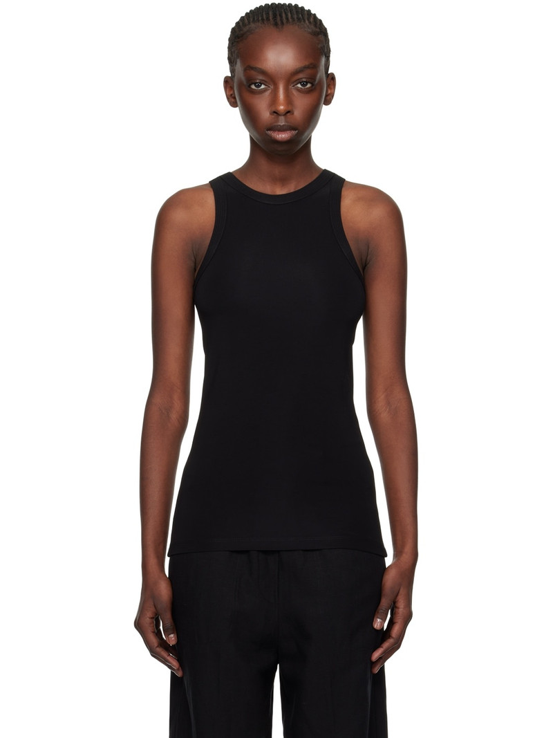 TOTEME Black Fluid Tank Top outlook