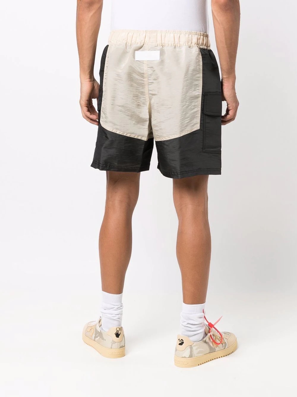 x Rhuigi two-tone drawstring track shorts - 4