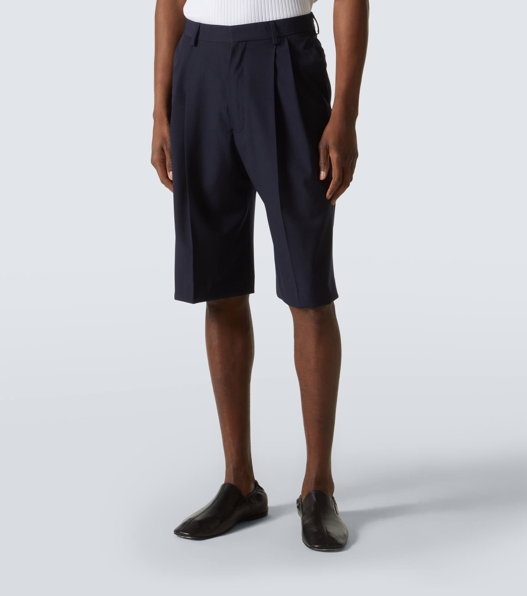 High-rise wool shorts - 3