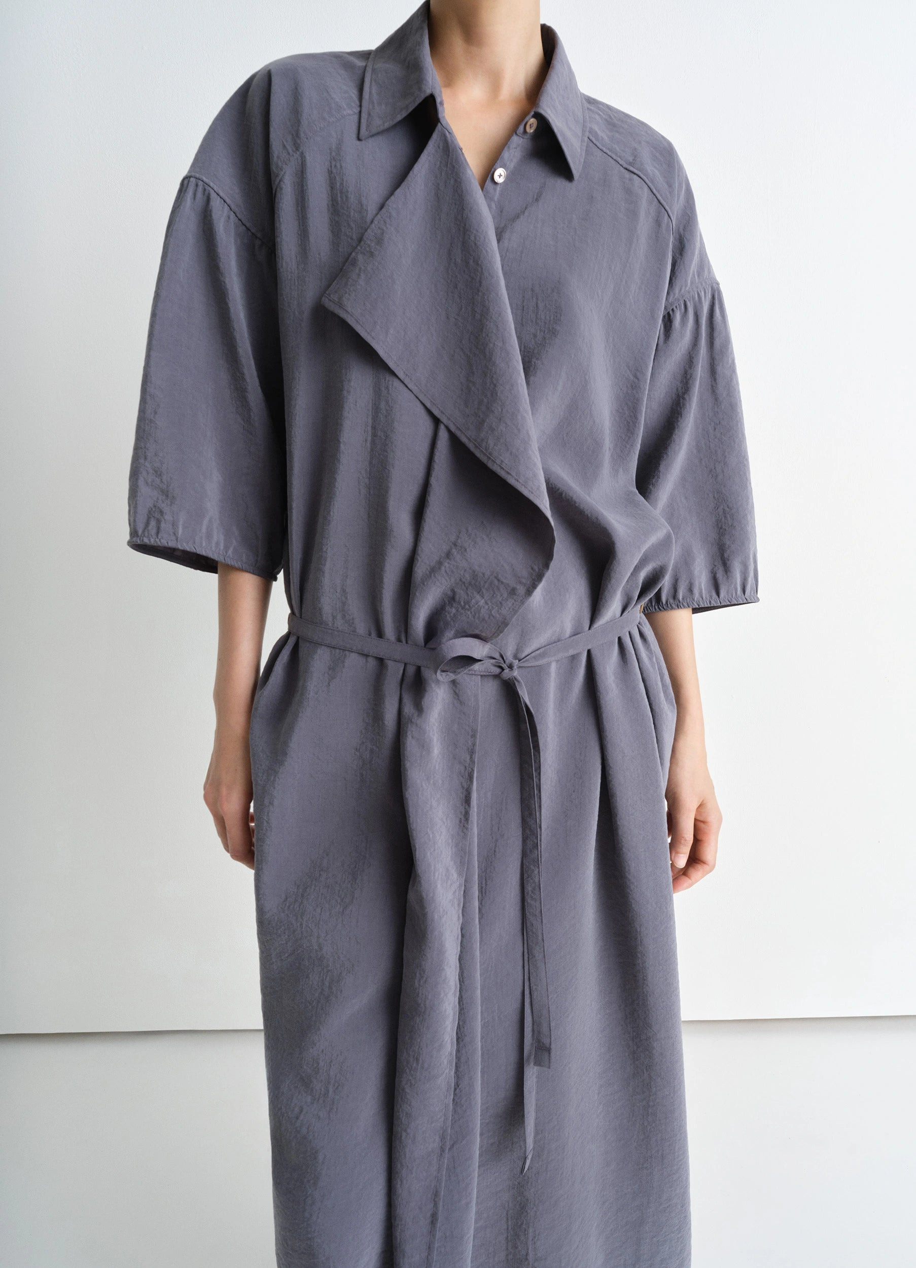 ASYMMETRICAL SHIRT DRESS - 3