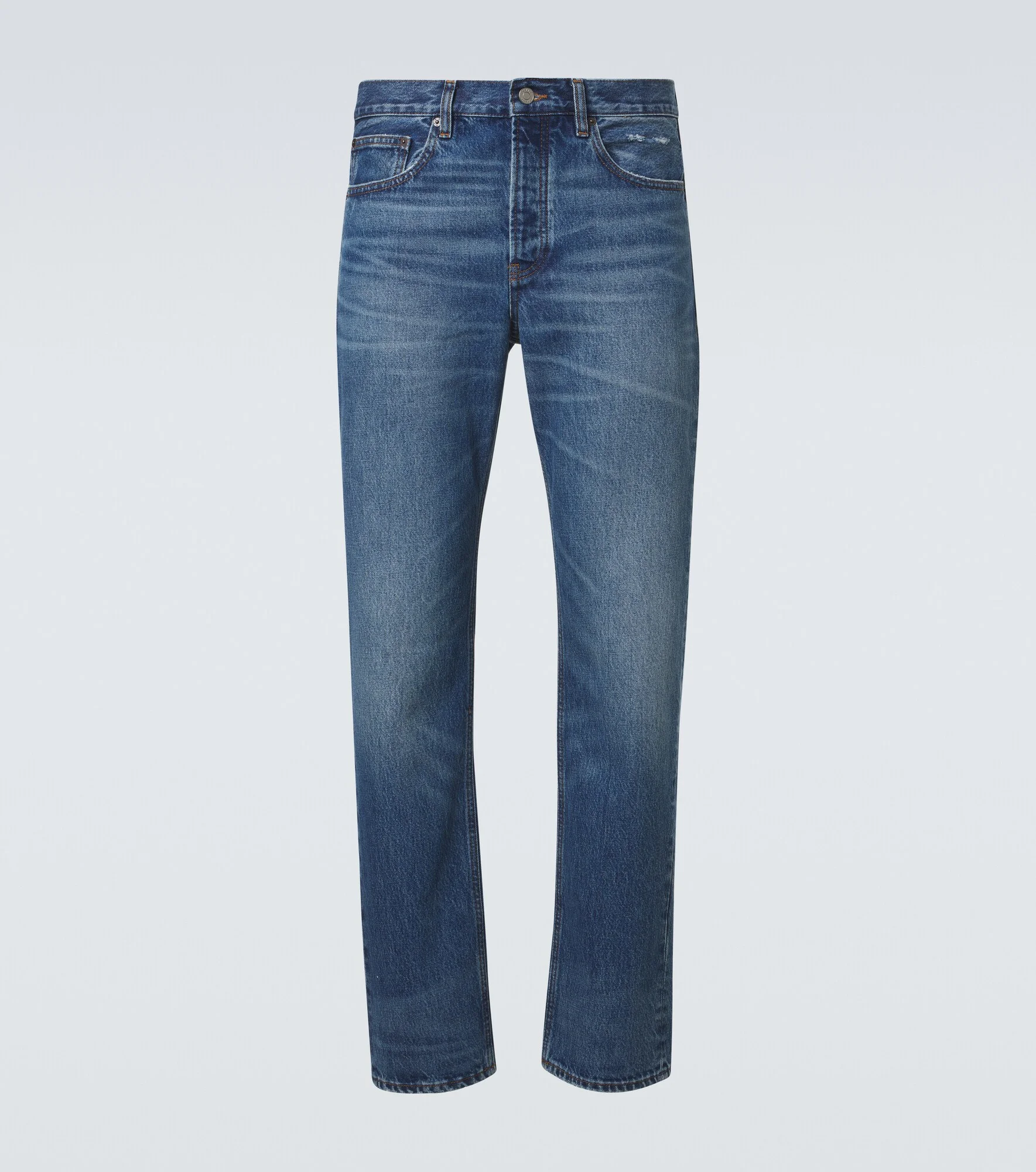Mid-rise straight jeans - 1