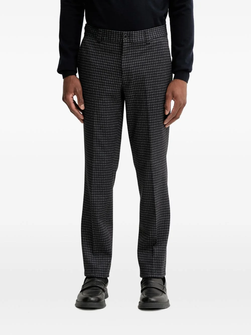 houndstooth-pattern trousers - 1