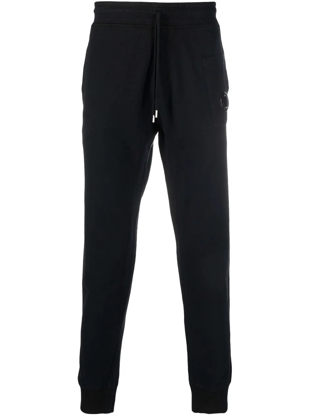 lens-detail cotton track trousers - 1