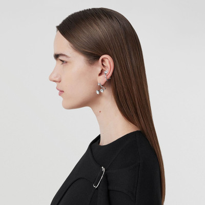 Burberry Crystal Detail Palladium-plated Earrings outlook