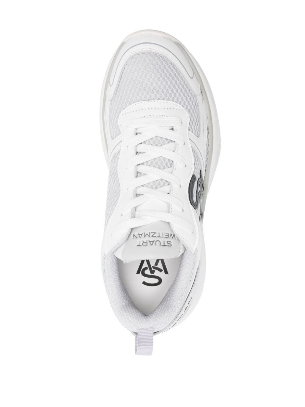logo-patch mesh chunky sneakers - 4