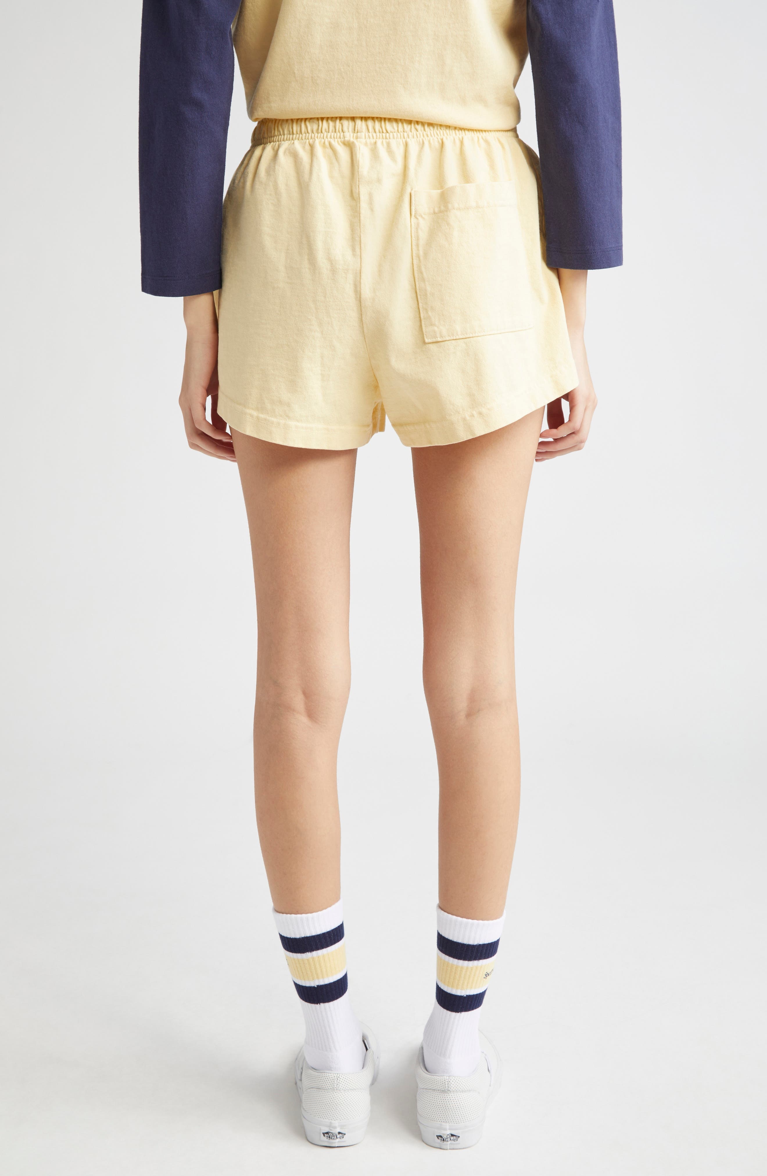 Sporty & Rich California Emblem Disco Graphic Shorts in Light Beige at Nordstrom - 3