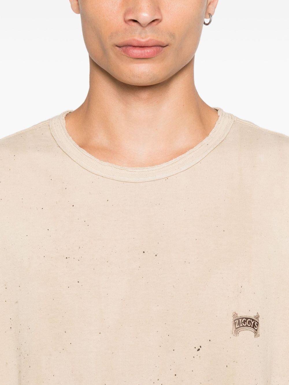 speckled cotton t-shirt - 4