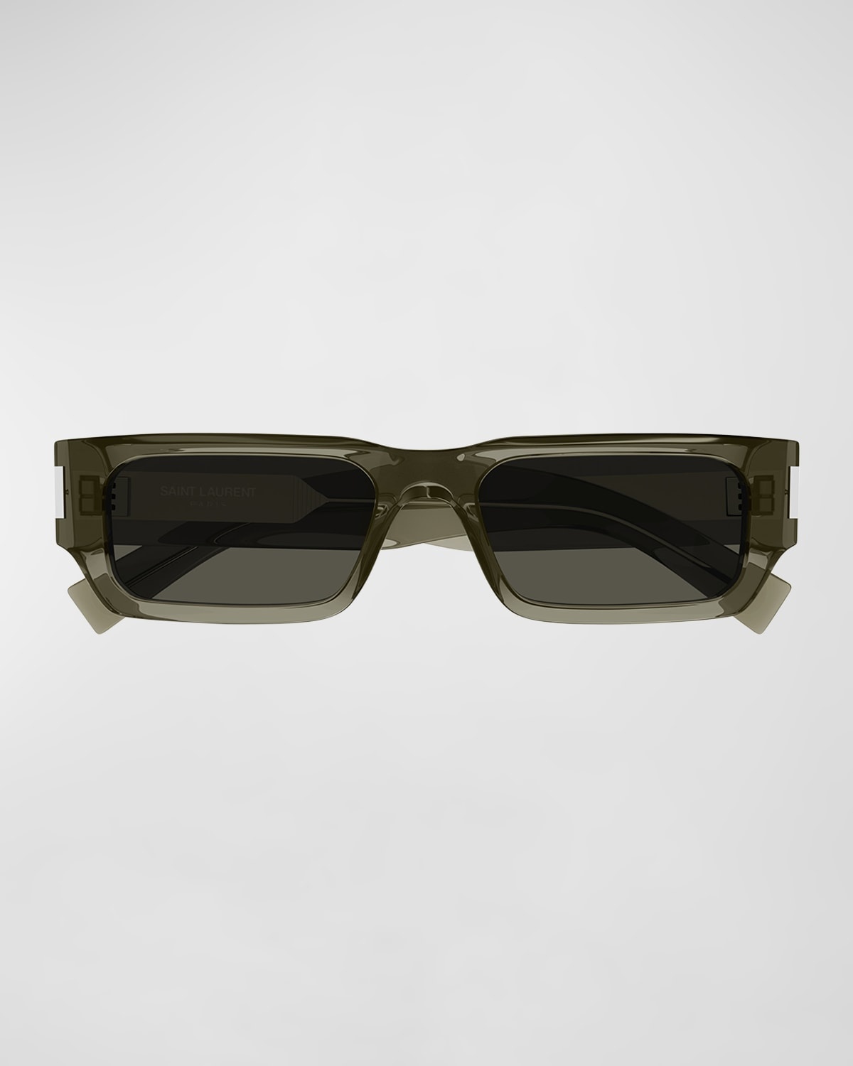 Saint Laurent サングラス Saint Laurent Men's SL 660 Acetate Rectangle Sunglasses
