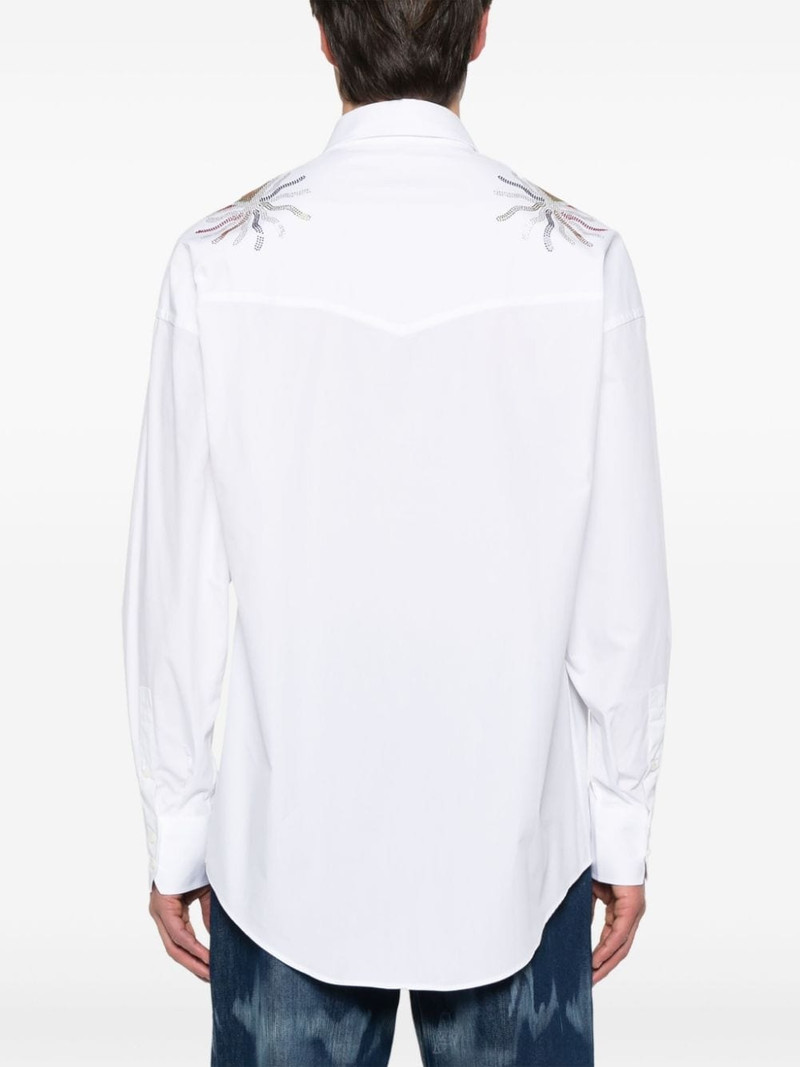 rhinestone-wings poplin shirt 4