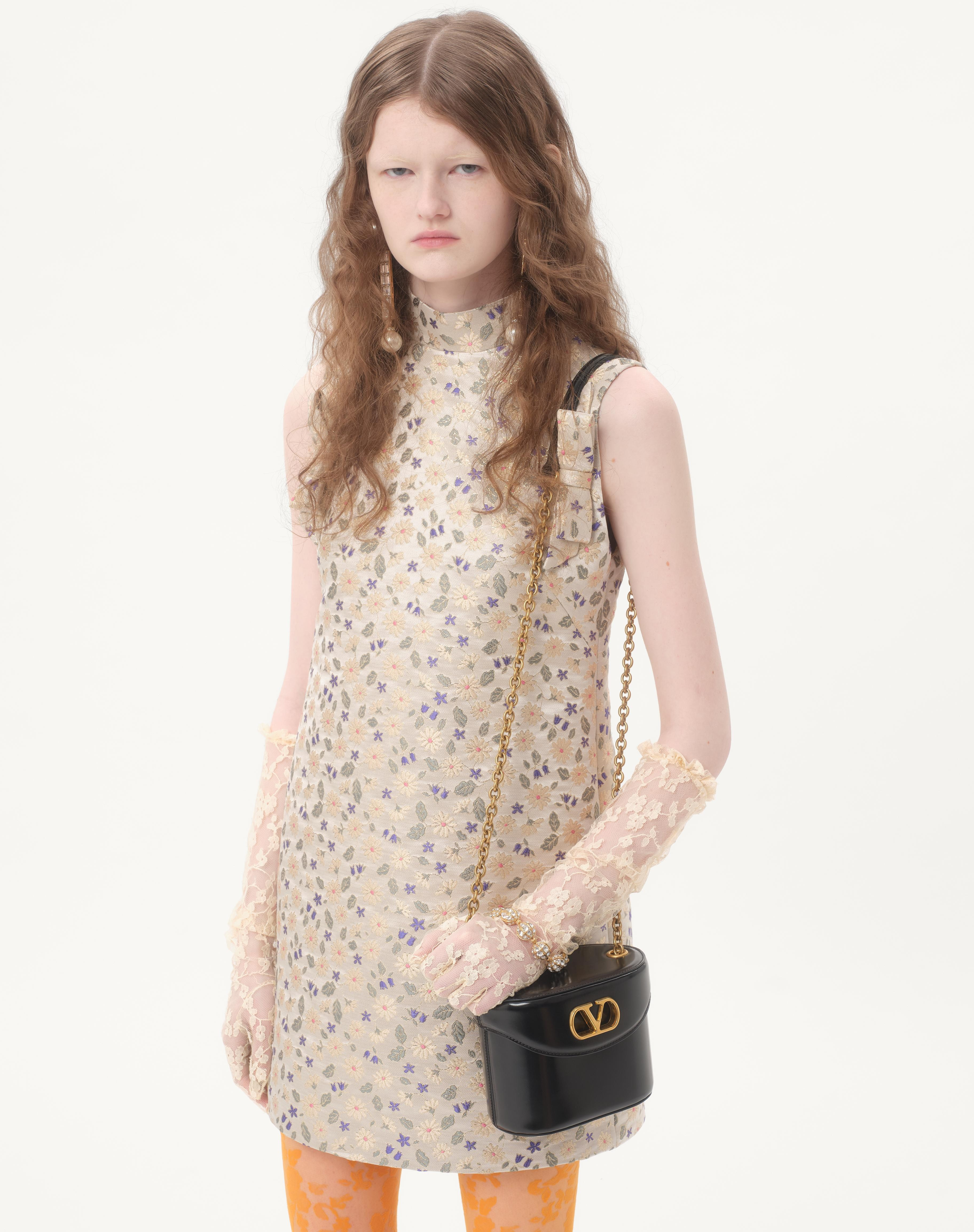 SHORT DRESS IN GARDEN LUREX JACQUARD - 3