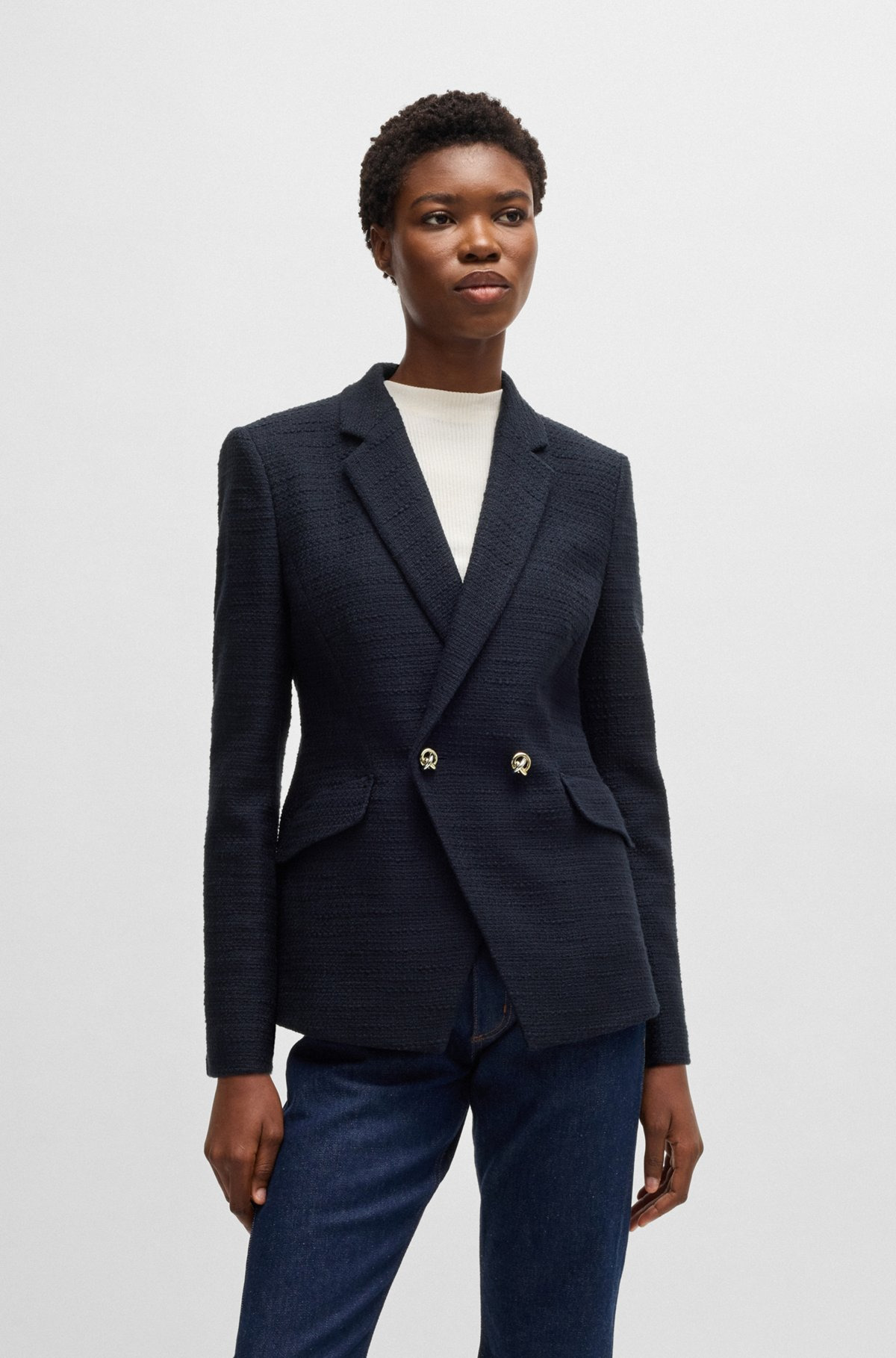 SLIM-FIT BLAZER IN TWEED - 2