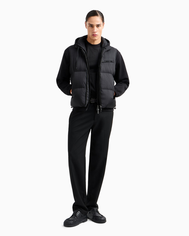 EMPORIO ARMANI ASV Lyocell-blend jersey T-shirt with a flocked logo outlook