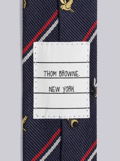 Thom Browne SHADOW STRIPE BIRDS AND BEES JACQUARD CLASSIC TIE outlook