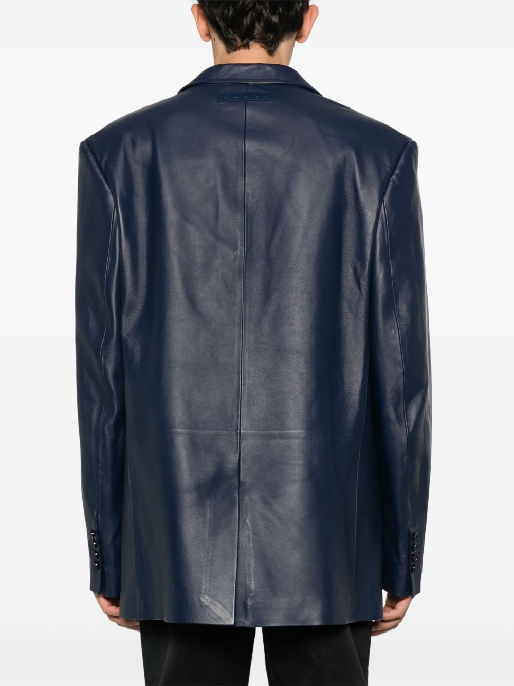 leather blazer - 4
