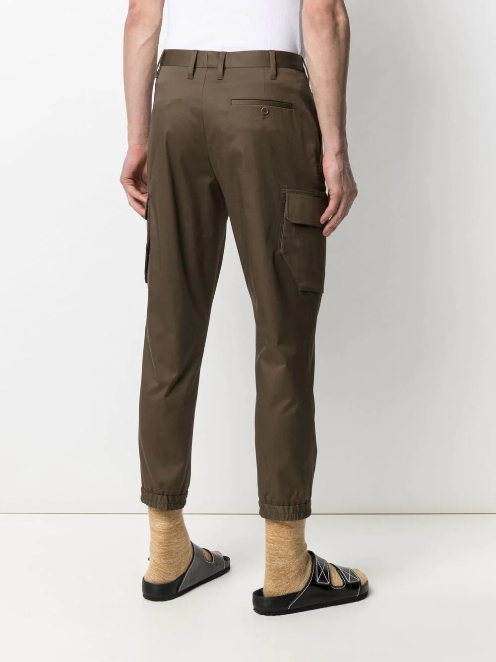 tapered cut cargo trousers - 4