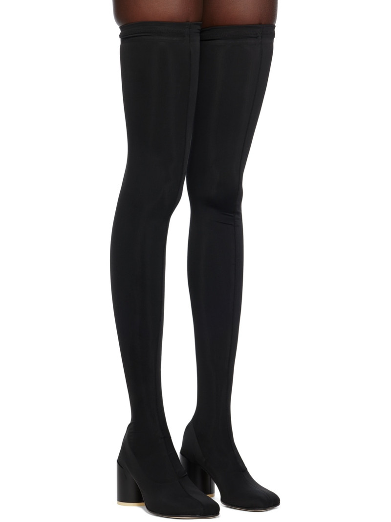 Black Thigh-High Sock Boots 4