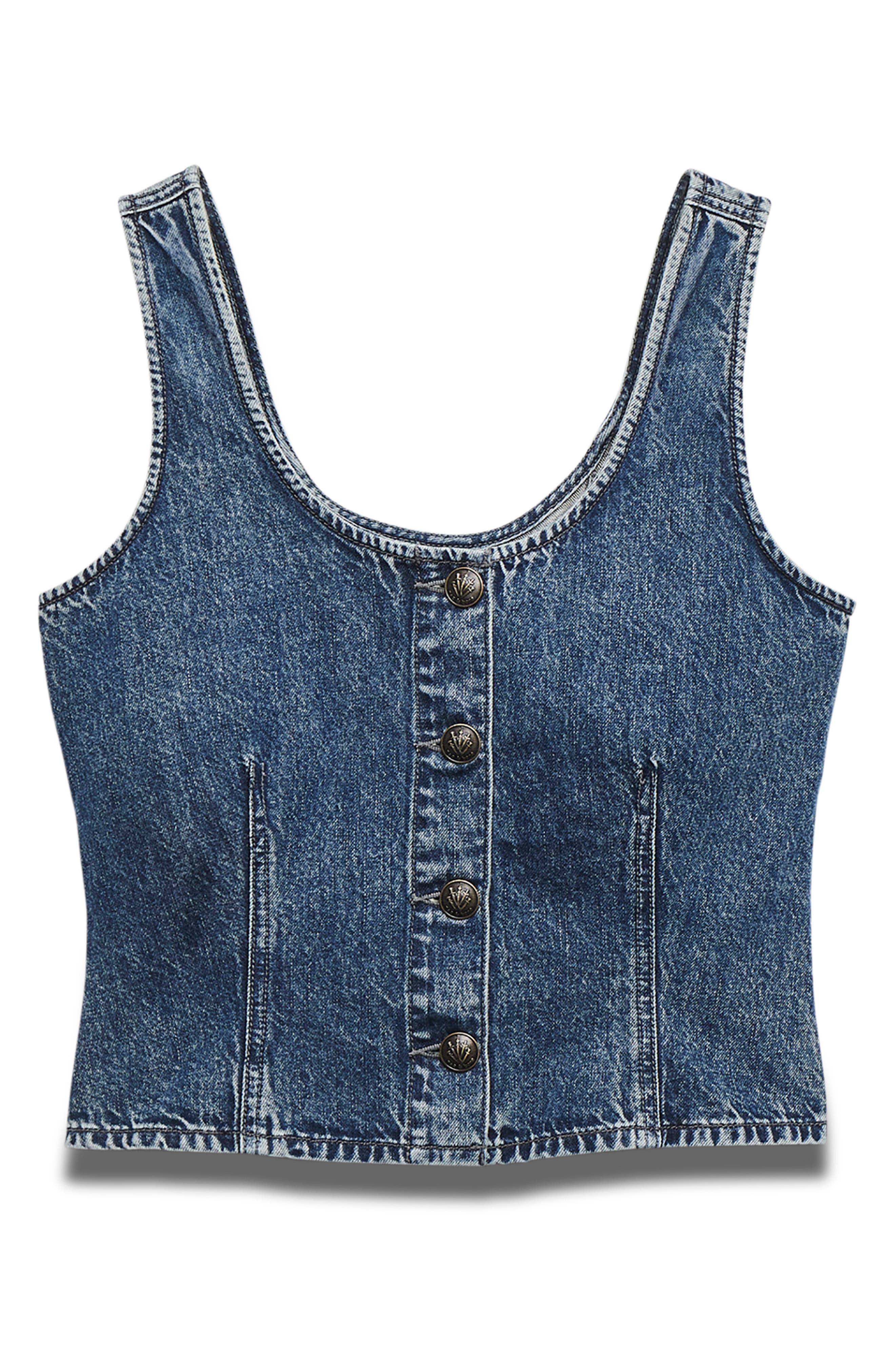 rag & bone Poppy Denim Vest in Adeline at Nordstrom - 3