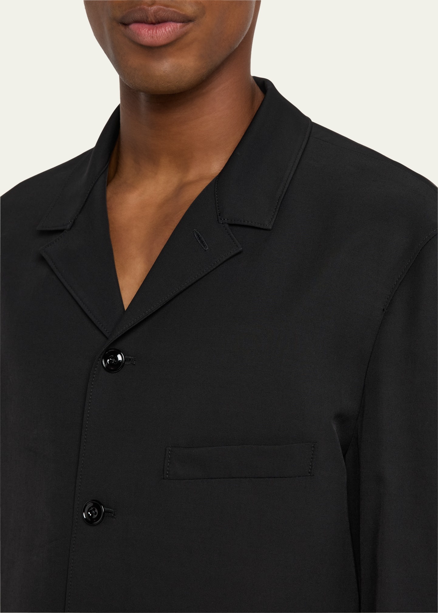 Men's Tailored Gabardine Overshirt - 5