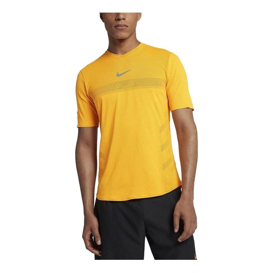 Nike Court Rafa Aeroreact Short Sleeve T-Shirt 'Yellow' 888207-845 - 1