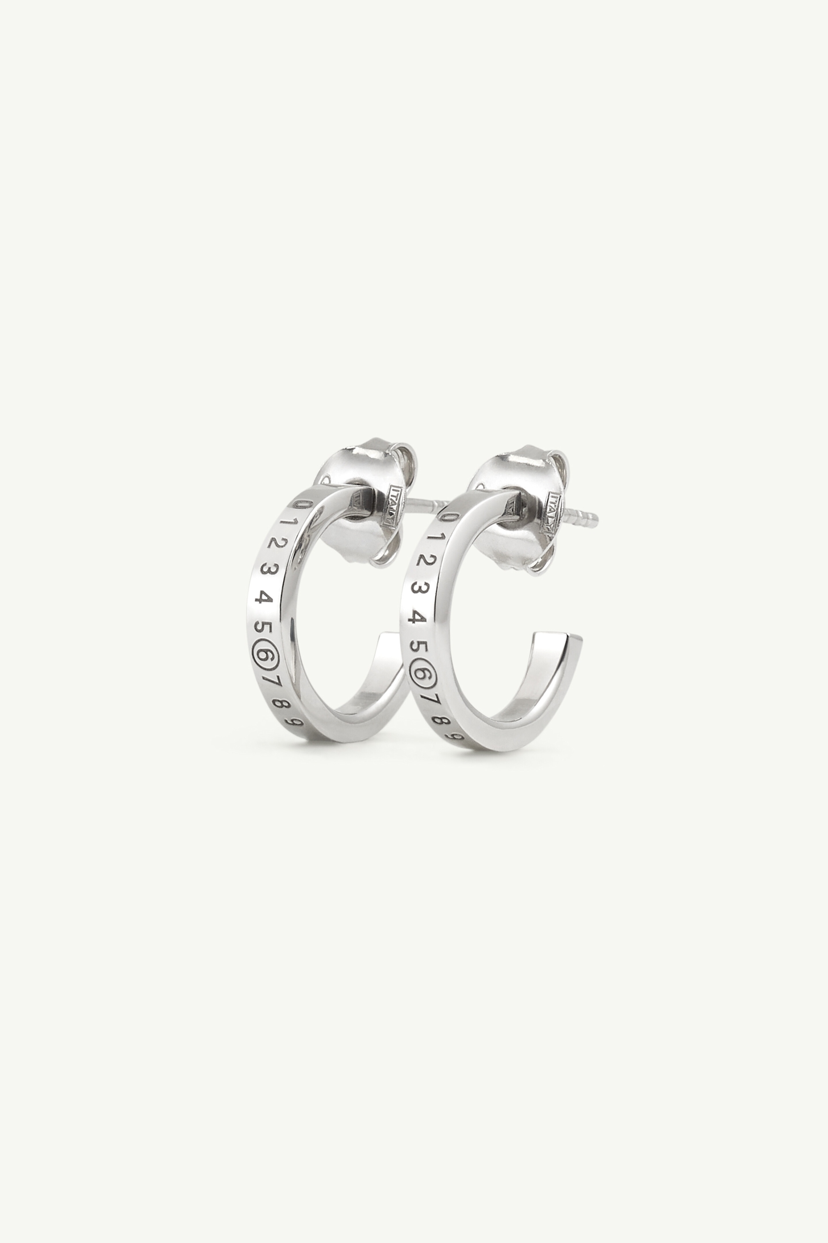 Numeric Minimal Signature Hoop Earrings - 2