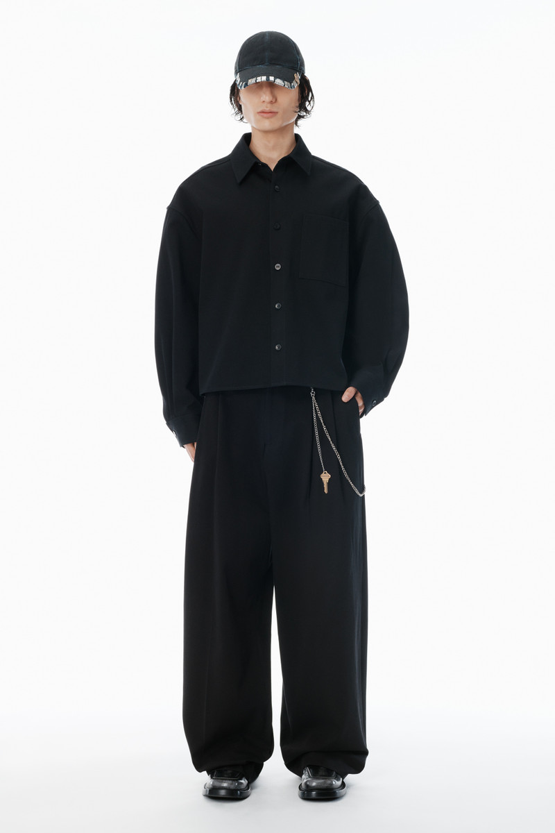 Alexander Wang black cotton boxy button up shirt outlook