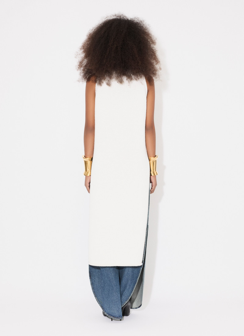 Alaïa ROUND JEANS IN STONE DENIM outlook