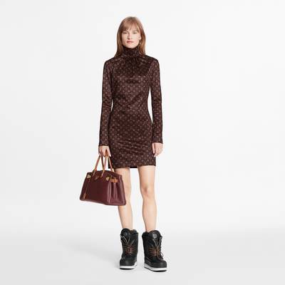 Louis Vuitton Monogram Print Long-Sleeved Dress  outlook