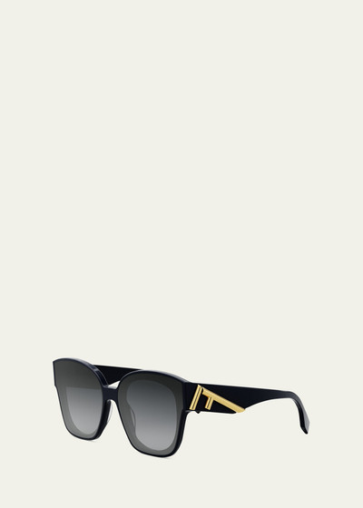 FENDI Fendi First Gradient Acetate Square Sunglasses outlook