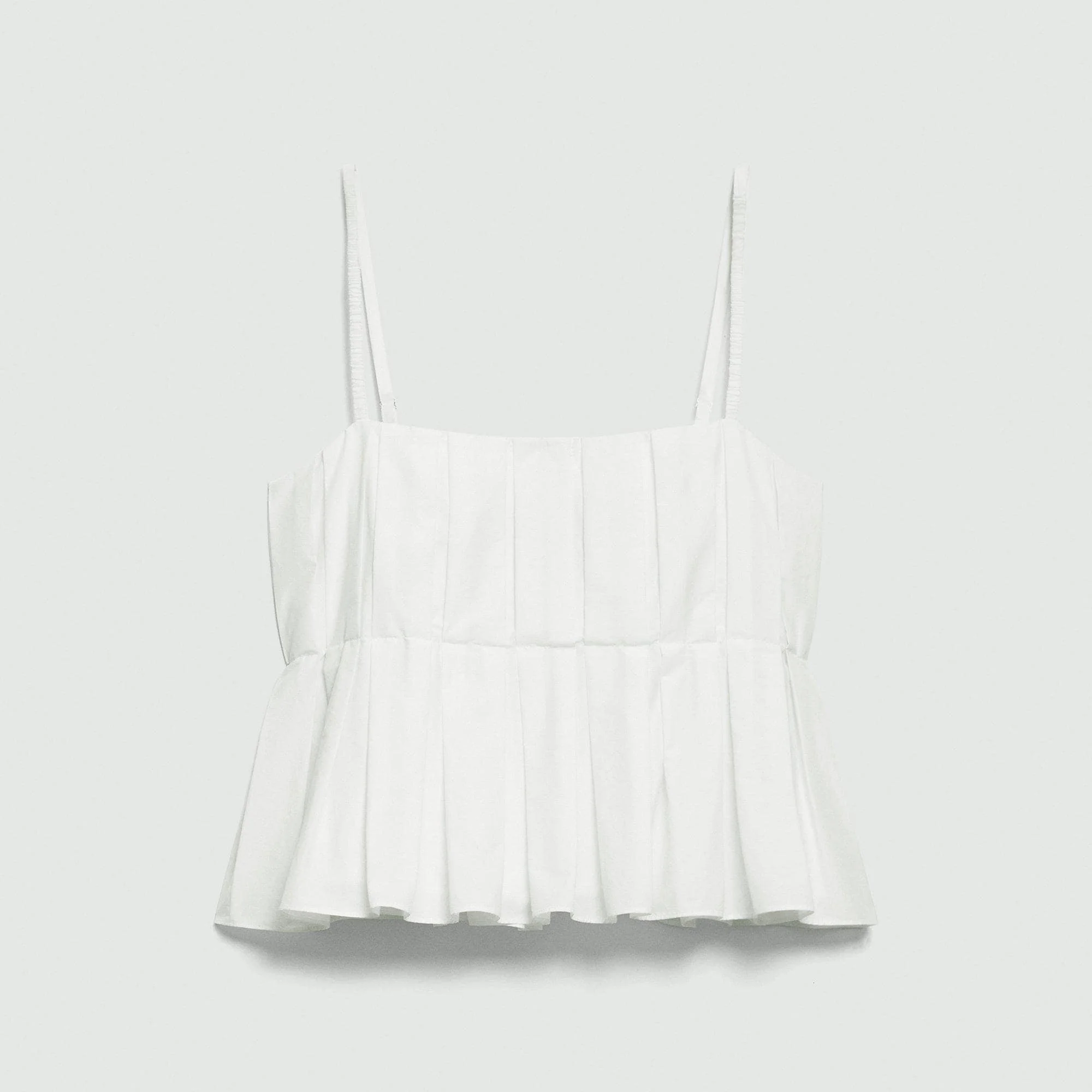 Pleated Camisole in Cotton-Blend - 1