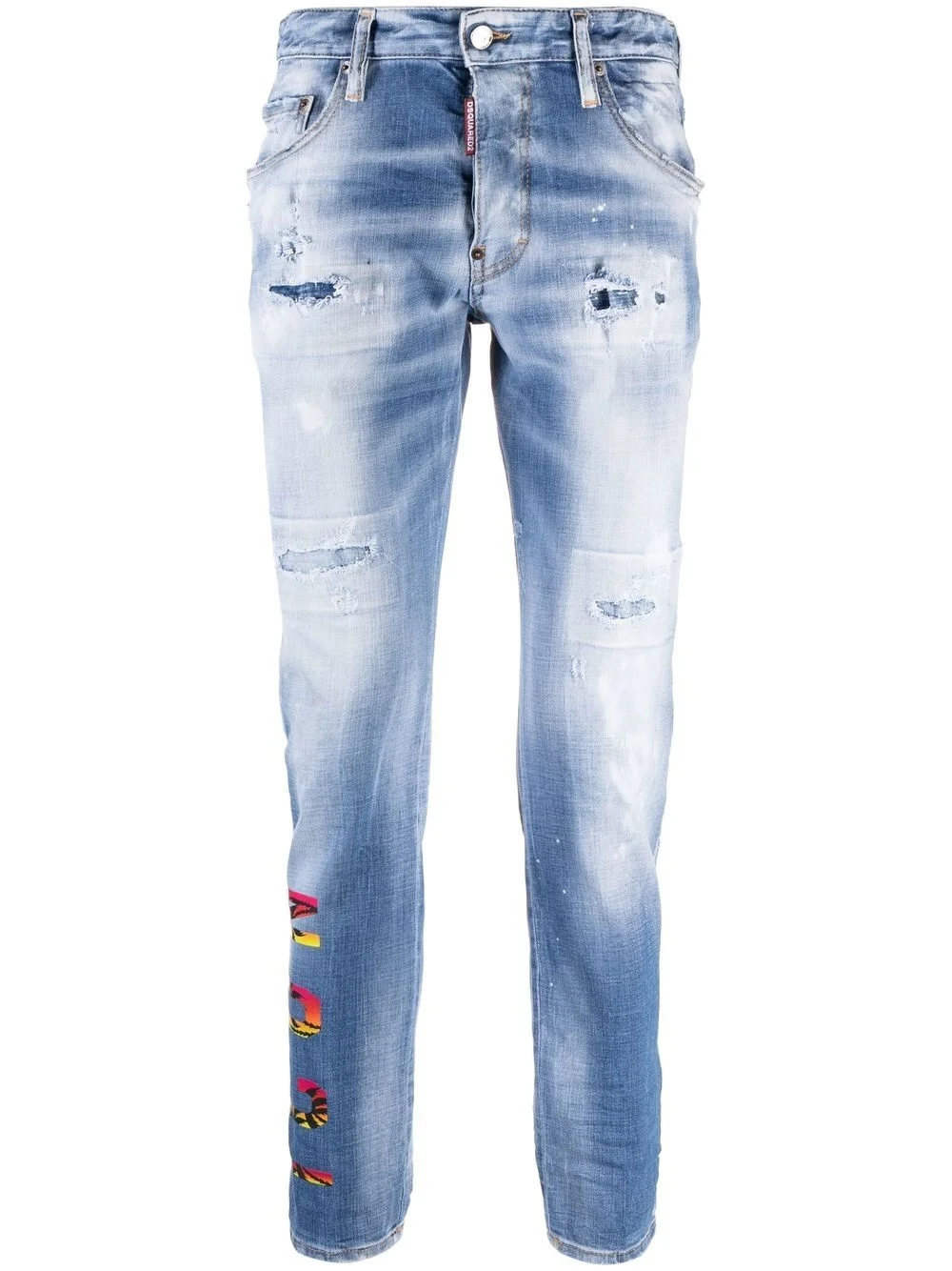 Icon printed slim-cut jeans - 1