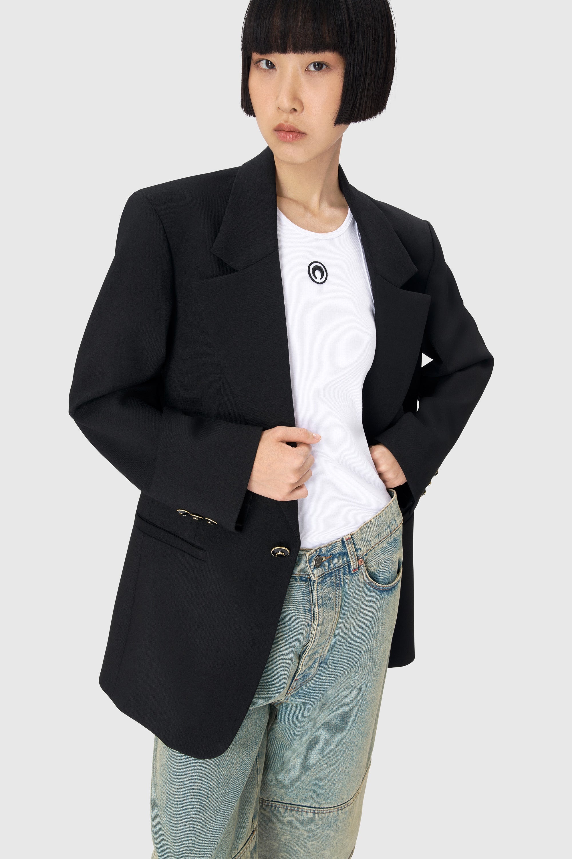 Moon Logo Ribbed Jersey Tank Top - 3