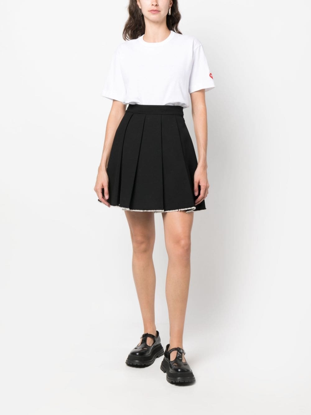 logo-patch cotton T-shirt - 3