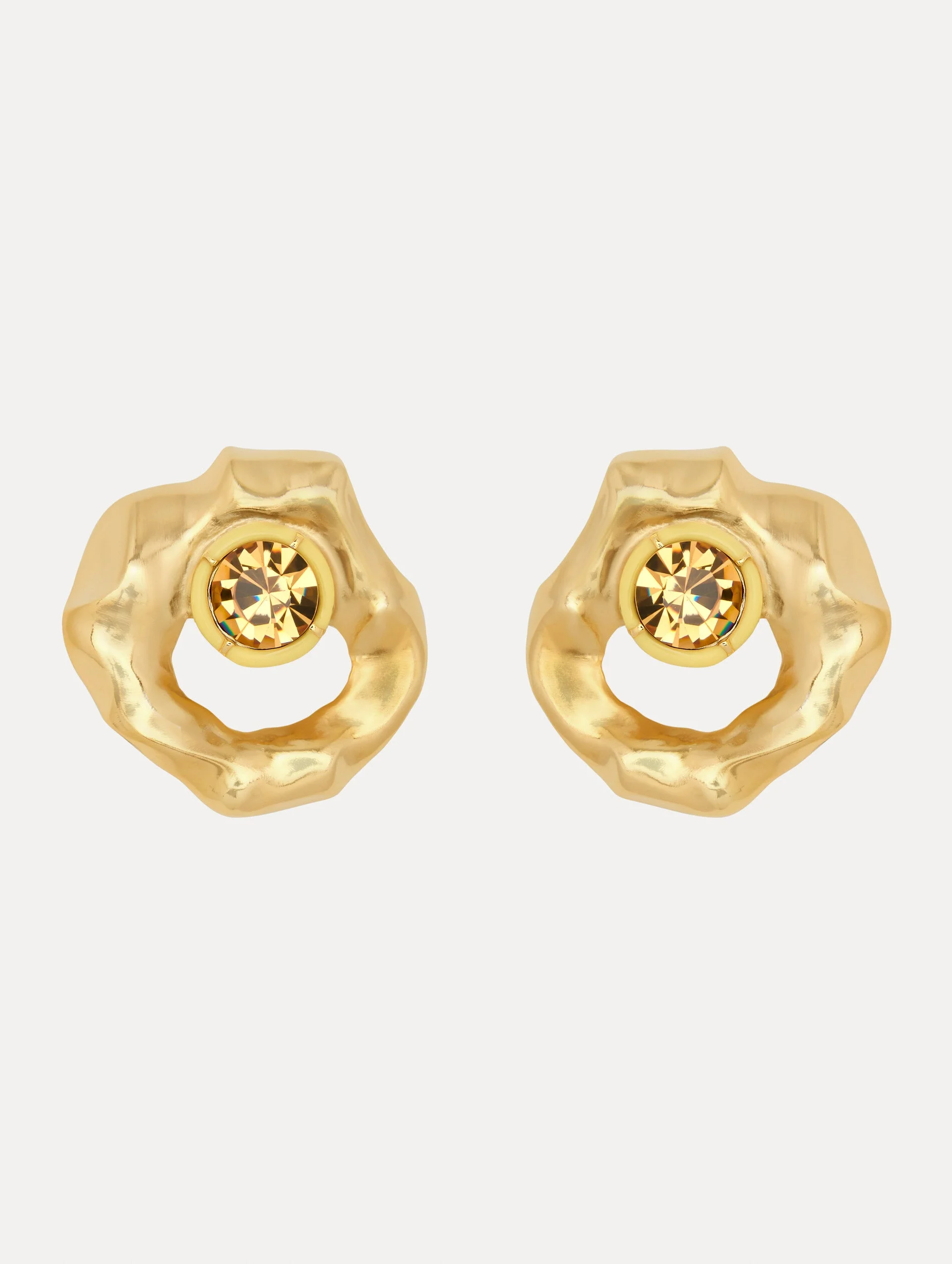 TEXTURED METAL EARRINGS - 1