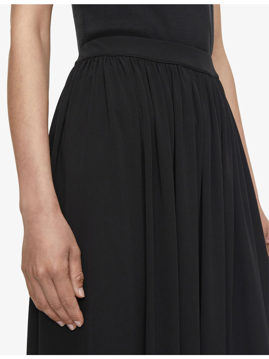 Vidal Crepe Jersey Maxi Skirt - 4