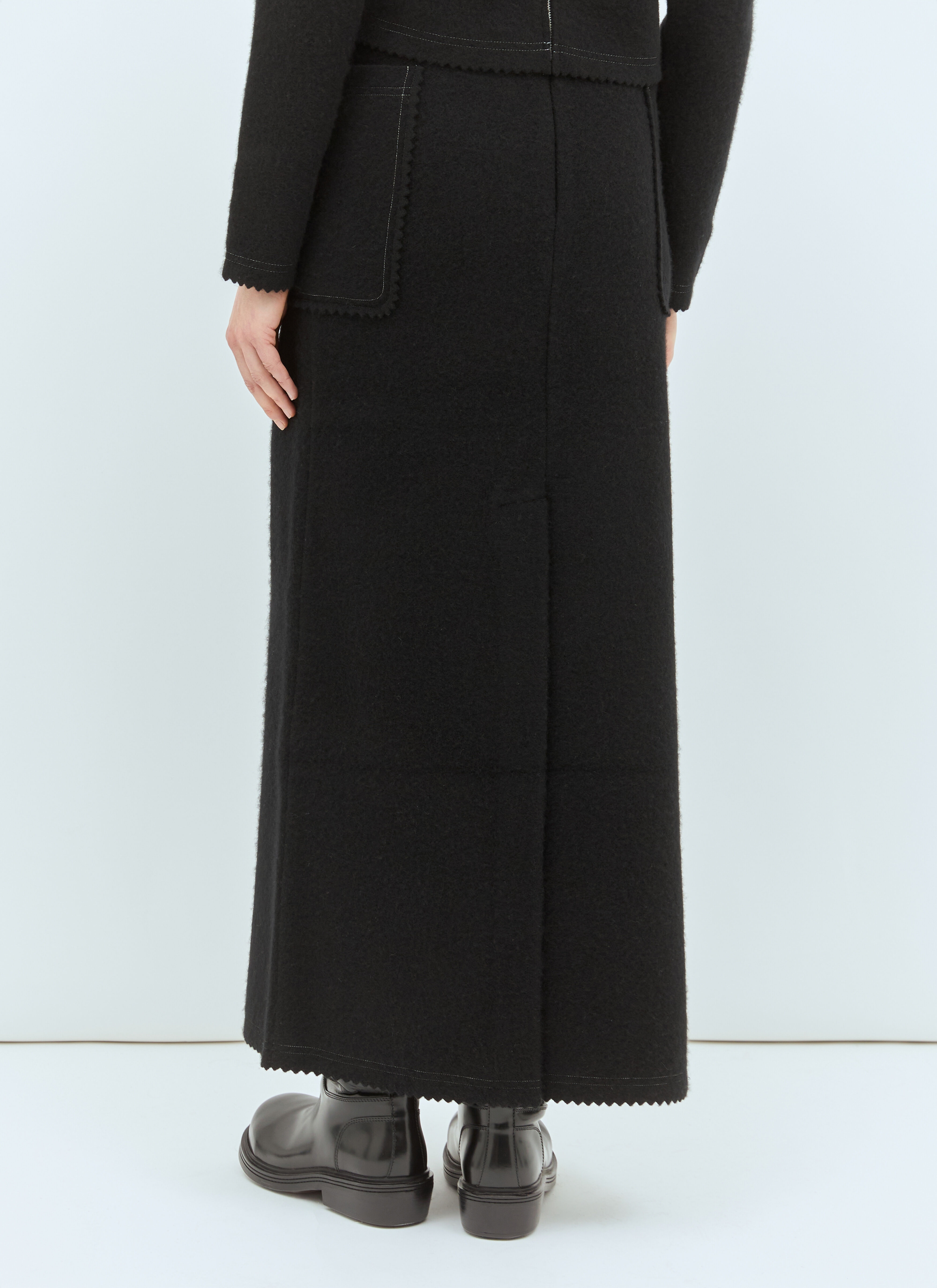 Wool And Cashmere Long Skirt - 5