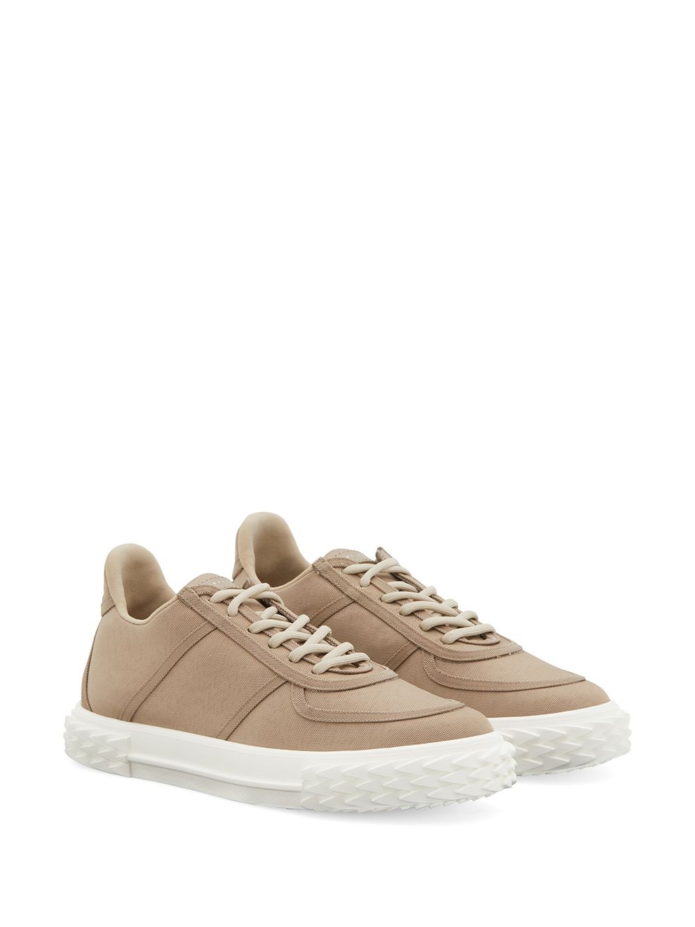 lace-up low top trainers - 2