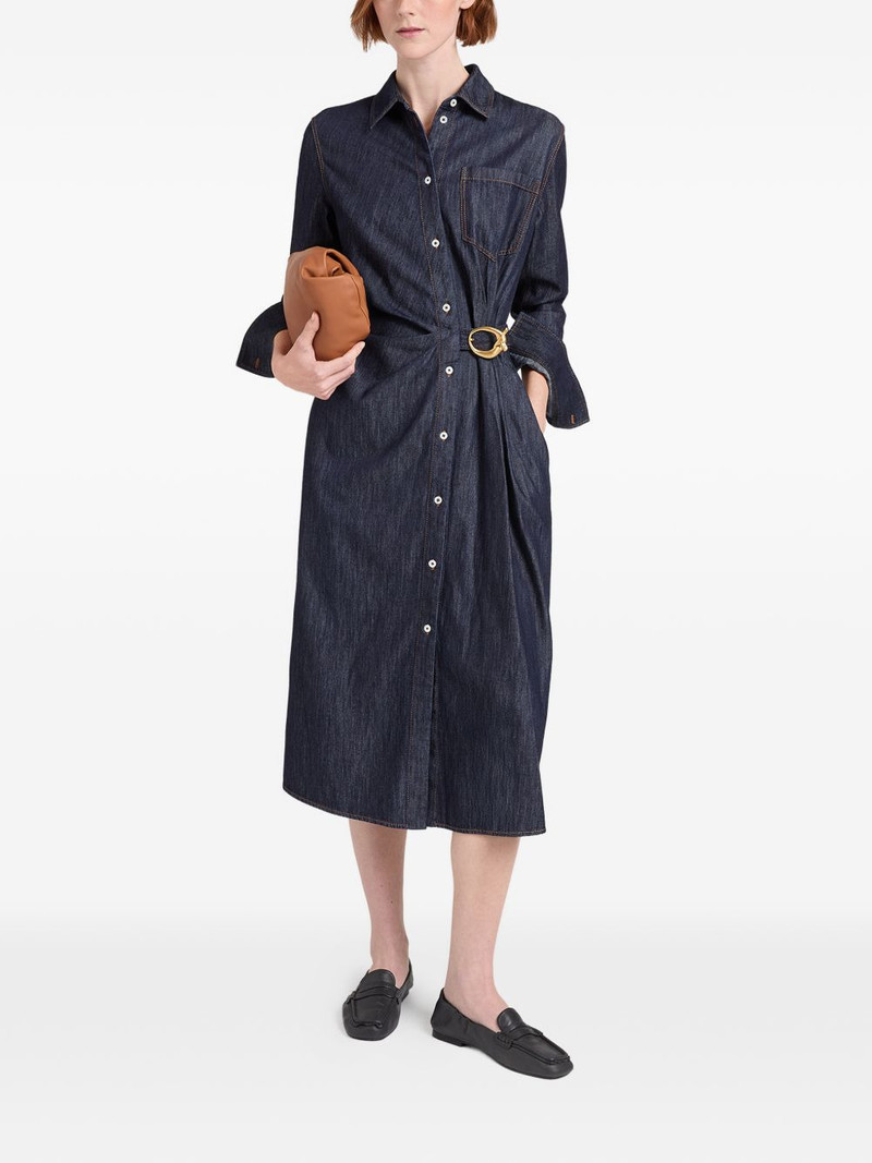 Ports 1961 draped denim midi dress outlook