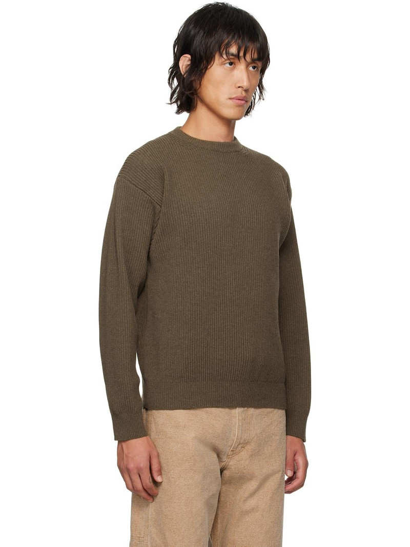 AURALEE Brown Super Fine Wool Sweater outlook