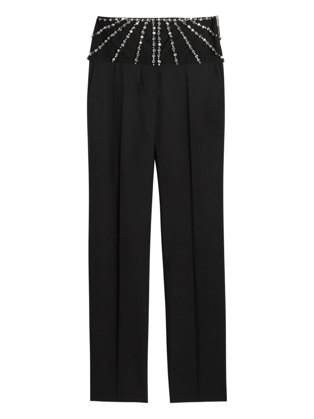 Crystal-embellishments straight trousers - 1