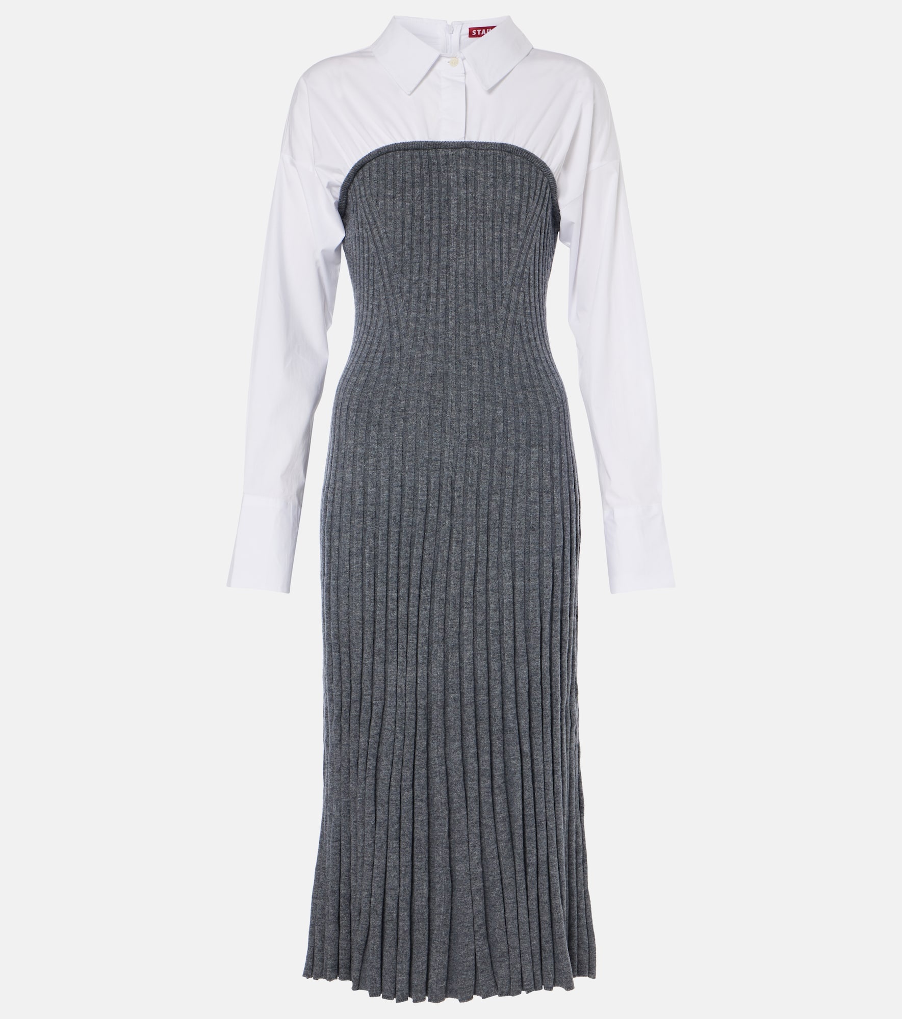 O'Keefe cotton and wool-blend maxi dress - 1