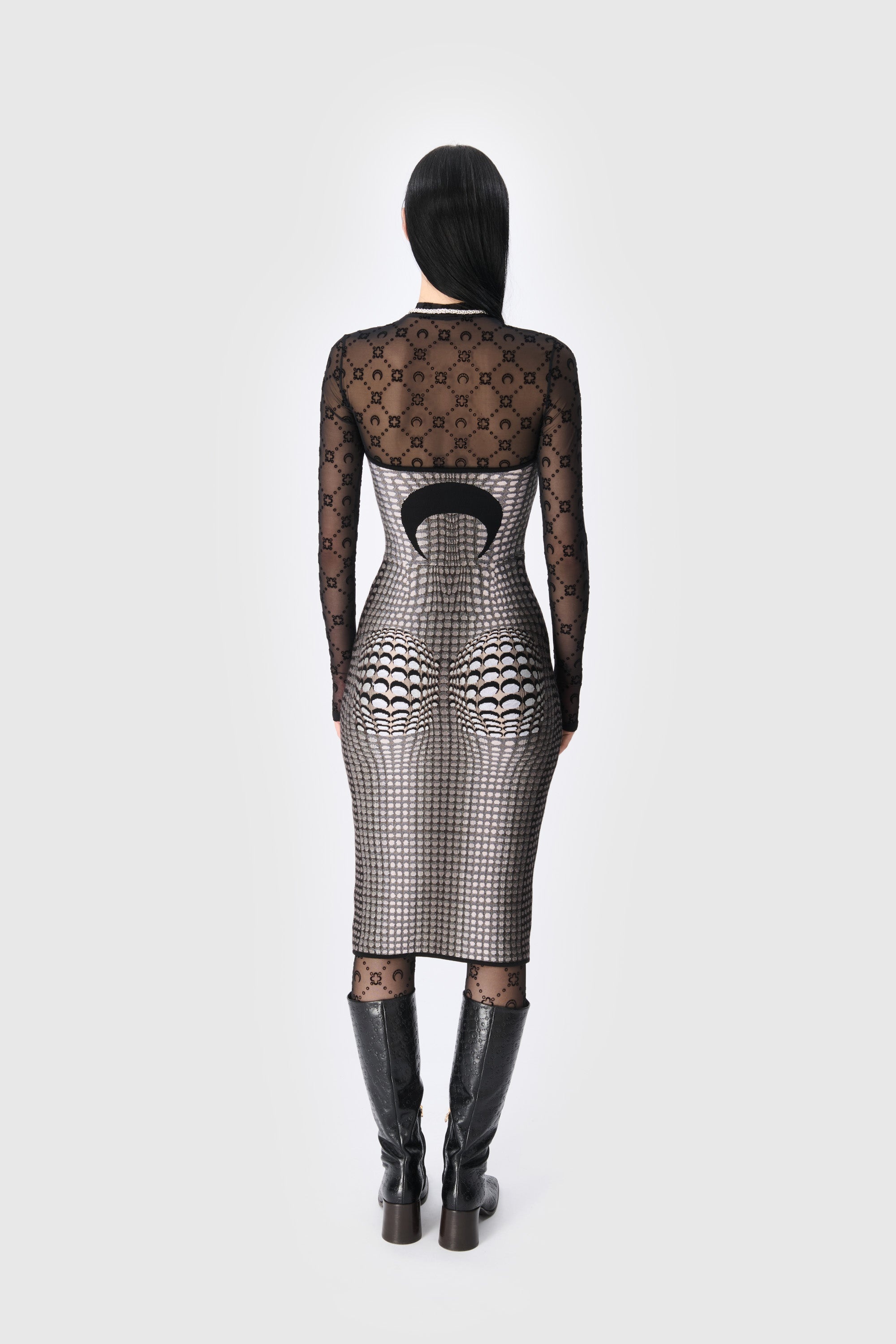 Moon Skin Jacquard Knit Tube Dress - 2
