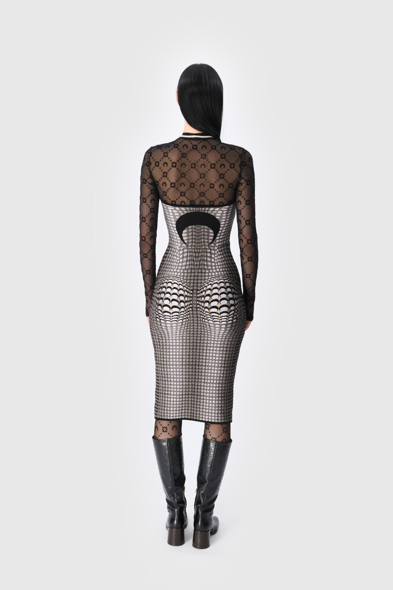 Marine Serre Moon Skin Jacquard Knit Tube Dress outlook