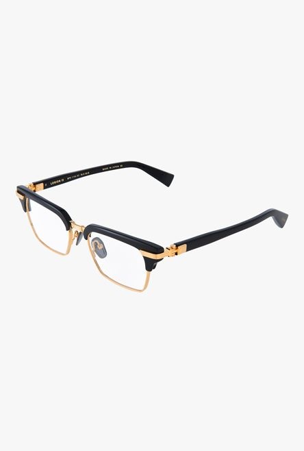 Black and gold-tone titanium Legion-II eyeglasses - 2