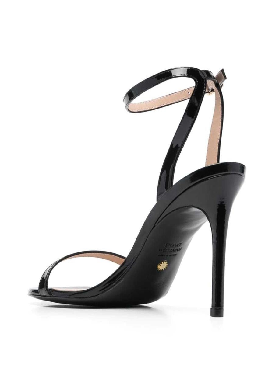 STUART WEITZMAN 'BARELY NUDE' BLACK SANDALS WITH STILETTO HEEL IN PATENT LEATHER WOMAN - 3