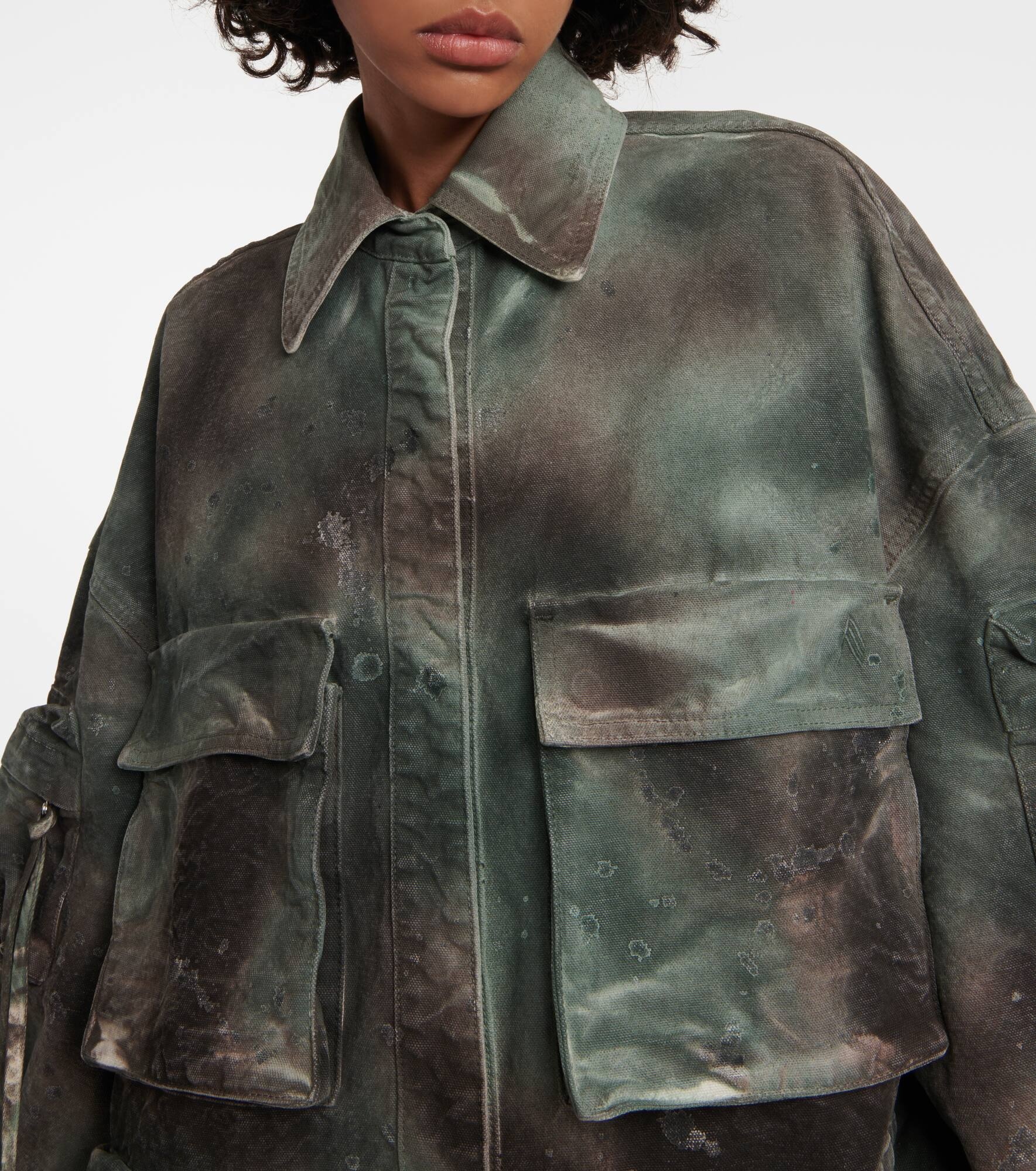 Camouflage denim cargo jacket - 4