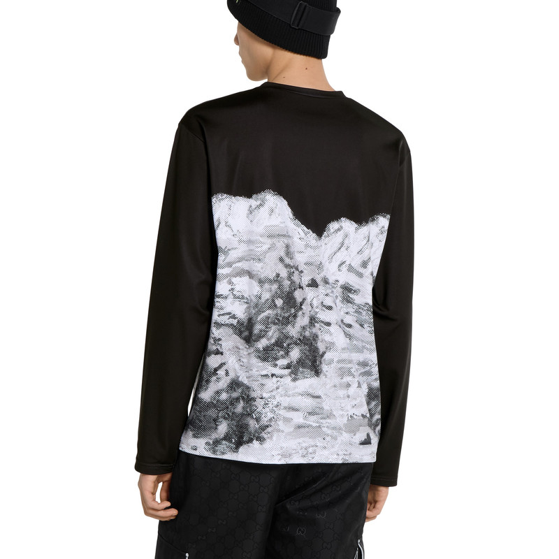 Printed technical cotton jersey T-shirt 4