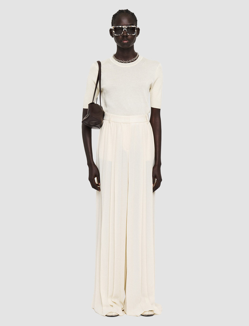 JOSEPH Airy Plissé Tibre Trousers outlook