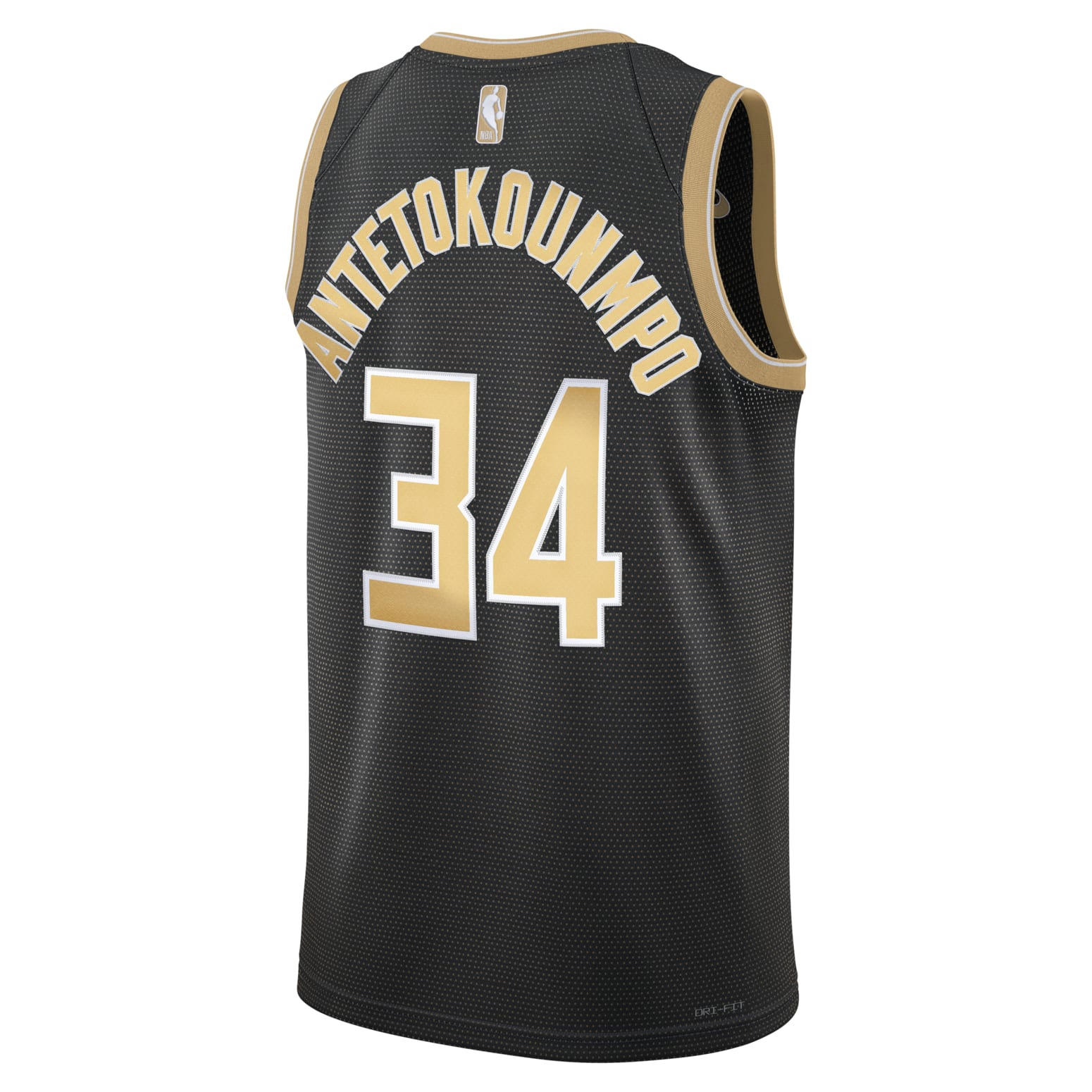 Nike Dri-FIT NBA Giannis Antetokounmpo Milwaukee Bucks 2024 Swingman Jersey 'Black Gold' FN5911-053 - 2